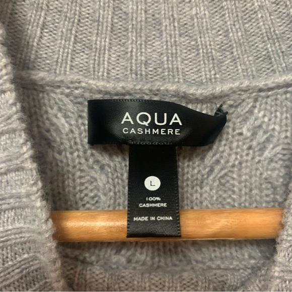 Aqua Cashmere Diamond Knit Cashmere Sweater Vest Gray Grey Size Large - Picture 5 of 5